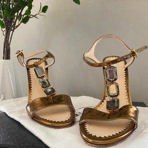 PRADA CALZATURE DONNA CAPRETTO LAMÉ SIZE EU 37.5